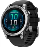 Смарт-часы Garmin Fenix E 47mm AMOLED Stainless Steel with Black Silicone Band (010-03025-02/00)