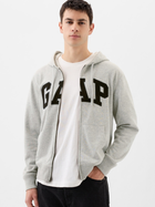 Bluza streetwear na polarze na zamek męska GAP 868454-02 S Szara (1200132977709)