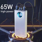 Портативная батарея Павербанк для ноутбука Baseus Amblight 30000 mAh 65W 6A с технологией QC3.0+PD3.0 Power Bank (PPLG-A02) White