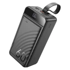 Зовнішній акумулятор повербанк power bank HOCO J123C 60000mAh |3USB/Type-C/Lightning, QC/PD, 22.5W/3A| black