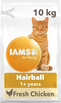 Сухий корм для котів Iams Adult Hairball Control 10 кг (8710255127064)