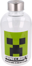 Butelka na wodę Stor Minecraft Glass przezroczysto-zielona 620 ml (8412497004447)