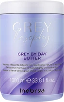 Тонуюча маска для натурального сивого або освітленого волосся Inebrya Grey By Day Butter 1 л (8008277264806)