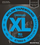 Струни для бас-гітар D'Addario ETB92-5 XL Nylon Tapewound 5-String Medium (50-135)