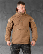 Тактична демісезонна куртка анорак SoftShell на флісі 2XL койот (88916)