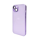 Защитный чехол-накладка AG Glass Matt Frame Color Logo для Apple iPhone 12 Light Purple (AGMattFrameiP12LPurple)