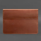 Шкіряний чохол-конверт BN на магнітах для MacBook 13, світло-коричневий Crazy Horse