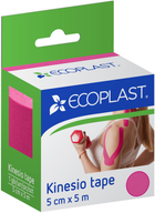 Кінезіо тейп ECOPLAST 5 см х 5 м Рожевий (4752256001060)