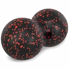 Мяч массажный двойной для мфр и самомассажа Zelart Duoball 1137 размер 24х12 см Black-Red