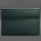 Шкіряний чохол-конверт BN на магнітах для MacBook 15-16 дюйм, зелений