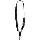 Ремінь для зброї 1-точка MFH Bungee Sling Black