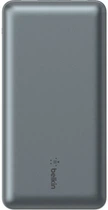 Портативное зарядное устройство Power Bank Belkin BPB011BTGY 10000мАч, 15Вт, 2хUSB-A/USB-C, серый