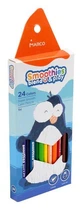 Олівці кольорові Marco Smoothies blend&play 24 кольори трикутні суперм'які (2150-24CB)