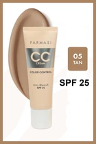 Тонуючий СС крем для обличчя Color Control Anti-Blemish SPF 25, Tan 05, Farmasi, 30 мл