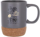 Кружка керамическая Coffee Time 400мл с пробковым основанием, серая (BD-994-002)