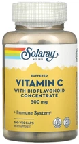 Вітамін С Solaray Vitamin C with Rose Hips & Acerola, Timed Release 500mg 100 капсул