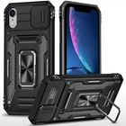 Противоударный чехол Camshield Army Ring для Apple iPhone XR (6.1") Черный / Black