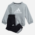 Dres chłopięcy (bluza bez kaptura + spodnie) adidas I Bos Logo Jog H28835 68 cm Czarny/Szary (4064053820677)