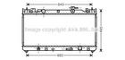 TO2282 AVA Радіатор охолодження TOYOTA CAMRY (01-) 2.0/2.4 (вир-во AVA) Ava (TO2282)