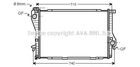 BWA2233 AVA Радіатор охолодження 5 E39,7 E38 2.0/4.4 Ava (BWA2233)