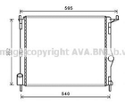 RTA2476 AVA Радіатор охолодження (без кондиціонера) LOGAN 1.4/1.6 08- Ava (RTA2476)
