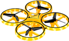Интерактивный дрон UFT HandCopter Yellow с управлением рукой и яркой подсветкой (UFTHandCopterYellow)