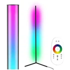 Торшер RGB напольный 140 см высота черный с пультом лампа светодиодный led светильник регулирование яркости в спальню торшеры лед сенсорное управление в гостиную торшеры EL2186