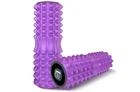 Массажный ролик EasyFit Grid Roller 33 см v.1.2 (фиолетовый) с заглушками с двух сторон (ролик-валик для МФР и йоги, массажер для спины, ног, рук, шеи) OS-8581-2