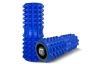Массажный ролик EasyFit Grid Roller 33 см v.1.2 (синий) с заглушками с двух сторон (ролик-валик для МФР и йоги, массажер для спины, ног, рук, шеи) OS-8583-2