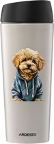 Термокружка Ardesto Coffee Time Maltipoo нержавеющая сталь бежевая 450 мл (AR2645MP)
