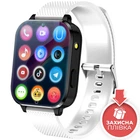 Умные смарт-часы телефон JETIX DF100 Pro c 4G видеозвонком и виброзвонком (White) + Защитная пленка