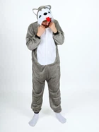 Пижама Кигуруми Слип Для Мальчиков Kigurumi Хаски Серый 130-145 см. (1068/2)