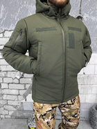 Зимова тактична куртка з утеплювачем та підкладкою Omni-Heat Softshell Olive XL