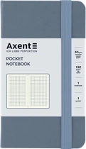 Книга записная Axent Partner 95x140 мм 96 листов в клеточку Серая (8301-62-A)
