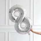 Кулька надувна фольгована 32 дюйми цифра "8" TV-shop 2723-8 срібний