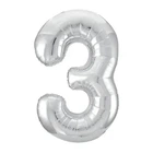 Кулька надувна фольгована 32 дюйми цифра "3" TV-shop 2723-3 срібний