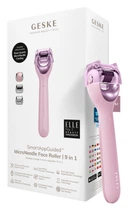 Електронний ролер для обличчя з мікроголками GESKE MicroNeedle Face Roller 9в1 pink