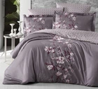 Турецька постільна білизна First Choice Cotton Satin Evan Lilac полуторна