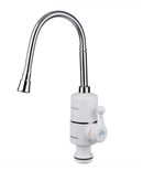 Кран-водонагрівач проточний AQUATICA NZ 3.0кВт 0.4-5бар для кухні гусак гофрований на гайці NZ-6B312W (9797143)