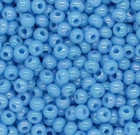 Бисер чешский Preciosa Жемчужный с радужным напылением 447 / 64020 калибр 10/0 Голубой Упаковка 5 грамм