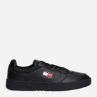 Sneakersy męskie skórzane Tommy Hilfiger EM0EM01443-BDS 42 Czarne (8720637380925)