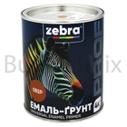 Емаль-ґрунт алкідна ZEBRA PROF 085Р 0,8 кг жовто-коричнева