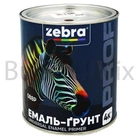 Емаль-ґрунт алкідна ZEBRA PROF 088Р 0,8 кг темно-коричнева
