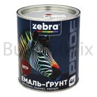 Емаль-ґрунт алкідна ZEBRA PROF 087Р 0,8 кг червоно-коричнева
