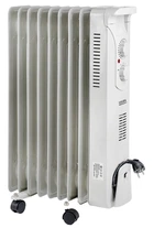 Масляный обогреватель с дуйкой Nikura, 9 секций, мощность 2000 Вт. White (125260)