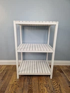 Стелаж (етажерка) 800х520х360 мм WoodDecor з натурального дерева 3 полички Білий