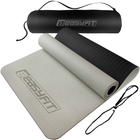 Коврик для йоги и фитнеса EasyFit EF-1924s-GYBK TPE+TC ECO-Friendly двухслойный каремат в чехле 6 мм Серый с черным (56002551)