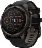 Смарт-годинник Garmin fenix 8 47mm Solar Sapphire Carbon Grey DLC titanium with Black and Pebble Grey Silicone Band (010-02906-11)