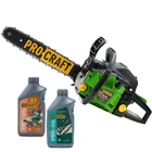 Бензопила Procraft GS50/2 (шина+цепь 45, шина+цепь 40) + Подарунок Олива 2T 1л + Олива для ланцюга Procraft 1л
