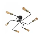 Люстра паук MSK Electric Maze c бронзовыми патронами NL 10084/6 BK+BN